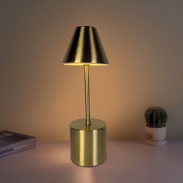 Golden Metallic | Rechargeable Touch |Table Lamp