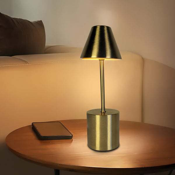 Golden Metallic | Rechargeable Touch |Table Lamp