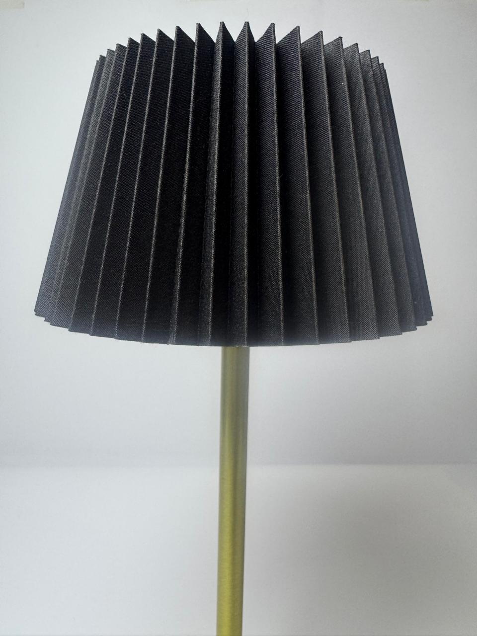 Pleated Touch LED Table Lamp |Elegant & Modern Lighting | Black